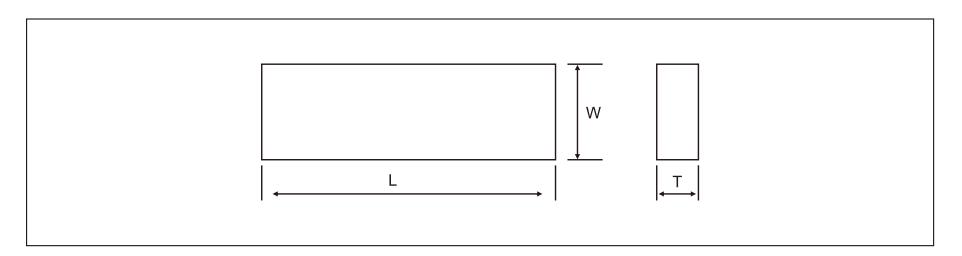 Technical Drawing of Carbide Flat Bars/Strips