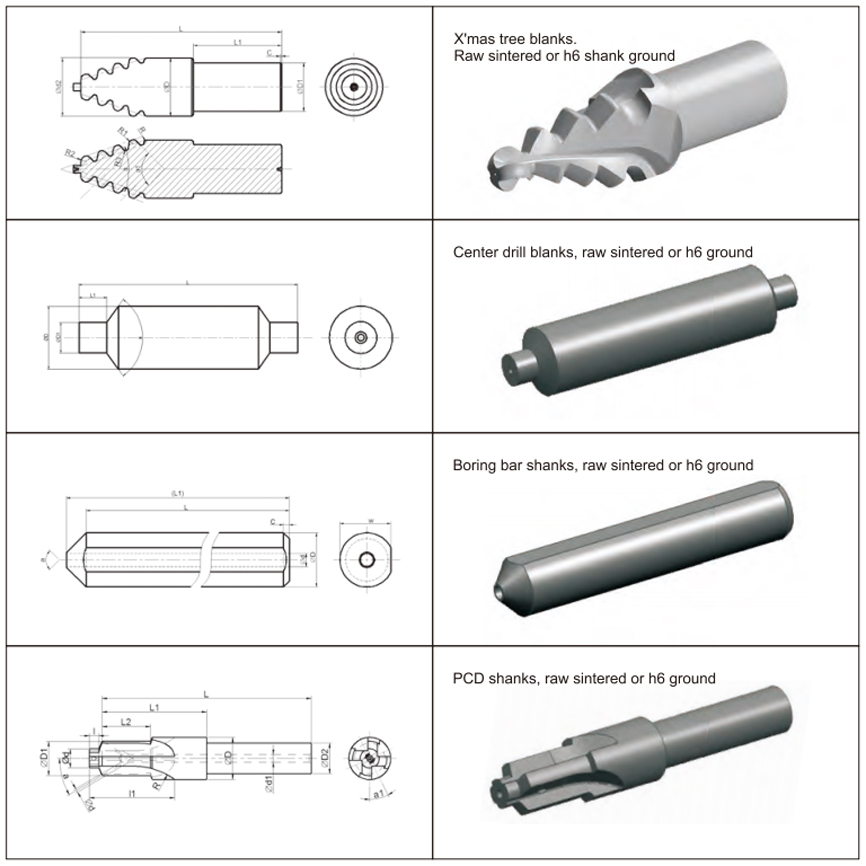 Preform Blanks for Cutting Tools